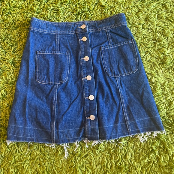 Sans Souci denim jean button front skirt size small - Picture 1 of 5